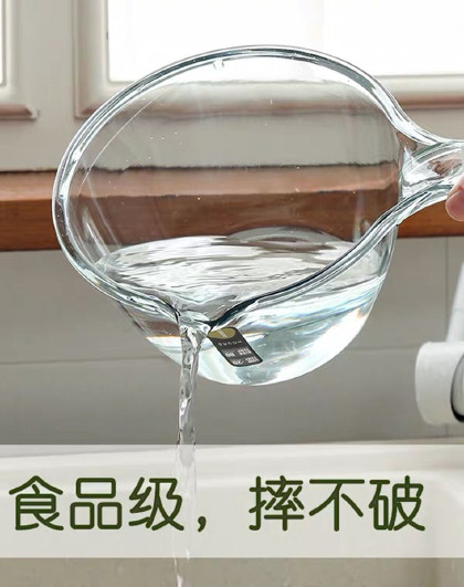 厨房家用厨房水瓢水舀子家用长柄水壳汤勺加深平底厨房舀水瓢