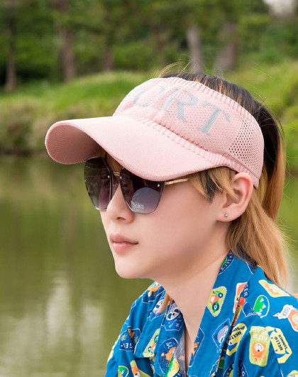 夏季新款防晒防紫外线女沙滩骑车防晒用品透气发带空顶发箍