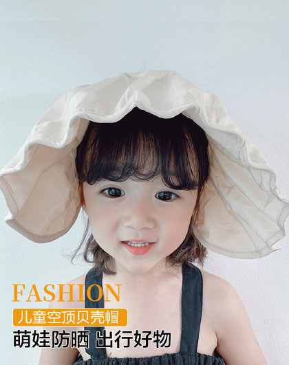 郊游防紫外线儿童遮阳防晒空顶发箍宝宝女孩防晒用品
