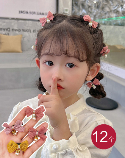 【12个装】2022年新款儿童可爱女宝宝公主头饰蝴蝶结发夹