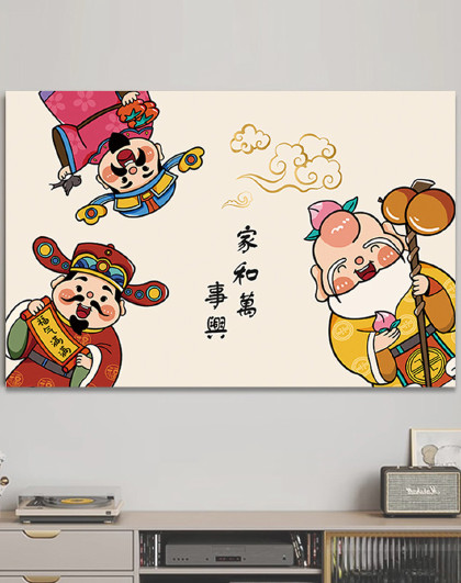 中式轻奢电视机防尘罩盖巾装饰家用挂式曲屏液晶电视加厚套罩