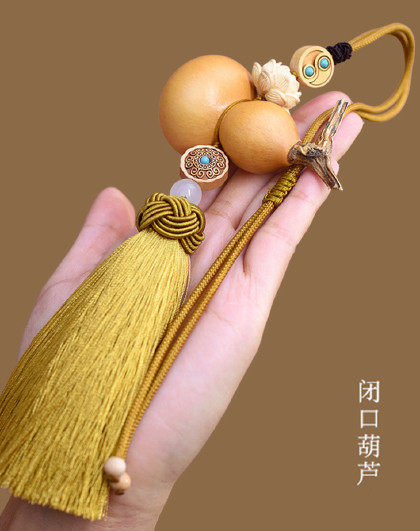 新款高档汽车挂件车内饰后视镜挂饰汽车挂件车内吊饰天然葫芦挂件