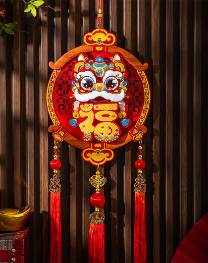 喜庆立体挂轴装饰画新年立体装饰春节过年挂件入户大门摆件装饰品