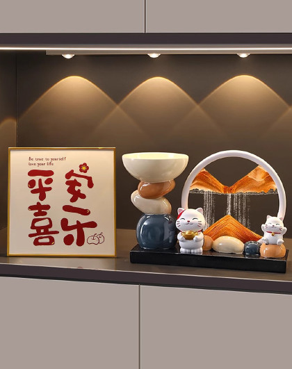 客厅电视酒柜展示柜装饰品新居用品进门玄关摆件乔迁新居装饰摆件