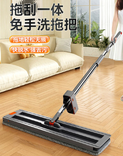 升级免手洗懒人平板拖把家用免手洗懒人擦地拖把拖布吸水地拖墩布