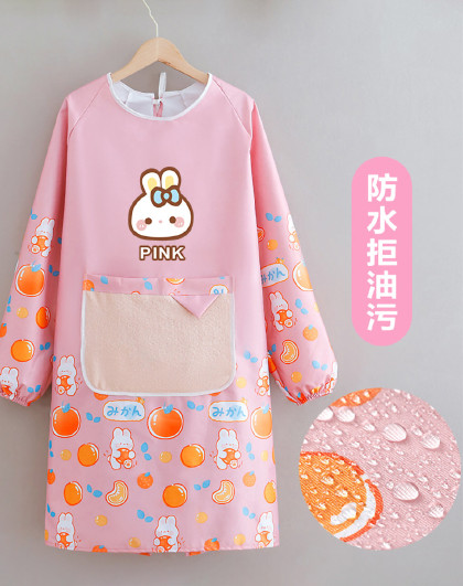 厨房防水防油污围裙可擦手秋冬反穿衣工作服时尚防水防油污罩衣