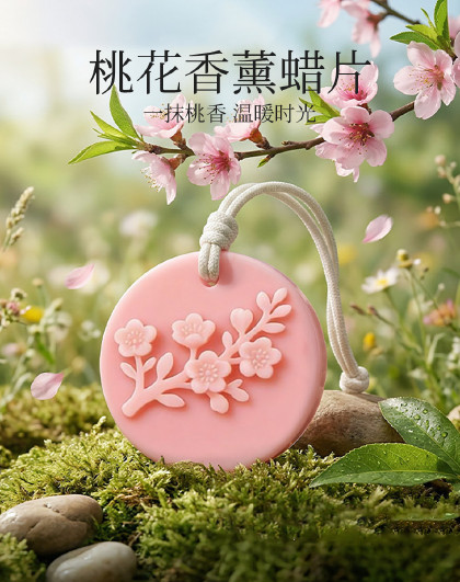 6个装桃花香薰蜡片家用卧室内持久留香氛衣服挂件车载香薰蜡片