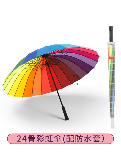 24骨加大长柄伞加大坚固耐用抗风加厚双人伞男士大号超大雨伞