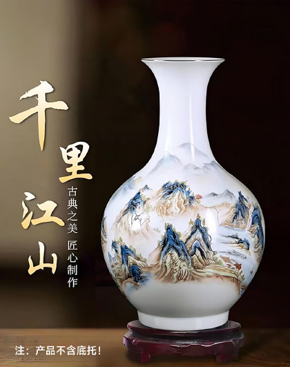 复古陶罐干花客厅插花现代简约摆件装饰花瓶中式陶瓷装饰器皿